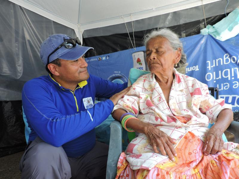 Comforting a Beneficiary lady